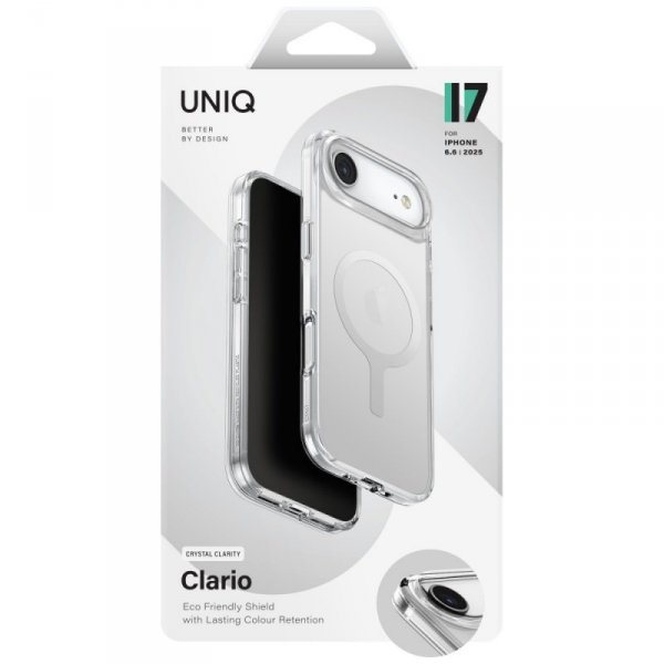 Etui UNIQ Clario do iPhone Air – Krystalicznie Przezroczyste – MagClick MagSafe – Clear