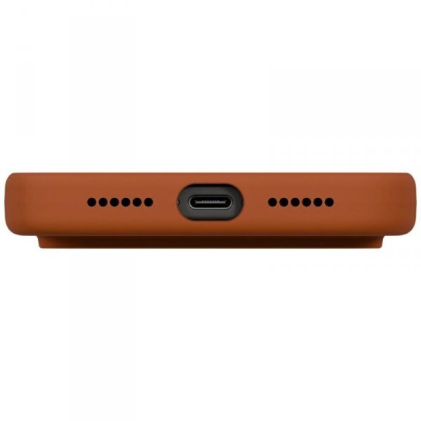 Etui UNIQ Lino do iPhone 17 Pro Max      Magclick Charging pomarańczowy