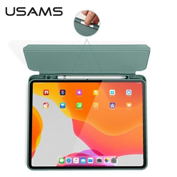 USAMS Etui Winto iPad Air 10.9&quot; 2020 ciemny zielony/dark green IP109YT04 (US-BH654) Smart Cover