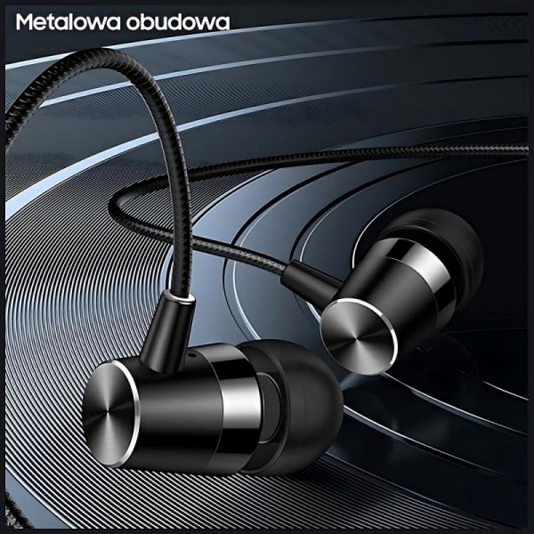 USAMS Słuchawki stereo EP-42 3,5 mmfor set 1szt. czarny/black SJ475HS01-1
