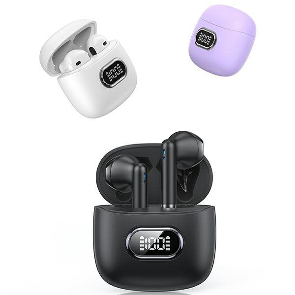 USAMS Słuchawki Bluetooth 5.3 TWS IA II series bezprzewodowe purpurowy/purple BHUIAII03 (USAMS-IAII15)