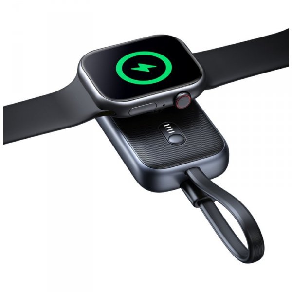 Ładowarka indukcyjna 2w1 Usams CD245 do  Apple Watch z powerbankiem 1200mAh + kabel USB-C tarnish