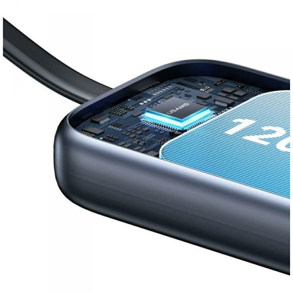 Ładowarka indukcyjna 2w1 Usams CD245 do  Apple Watch z powerbankiem 1200mAh + kabel USB-C tarnish