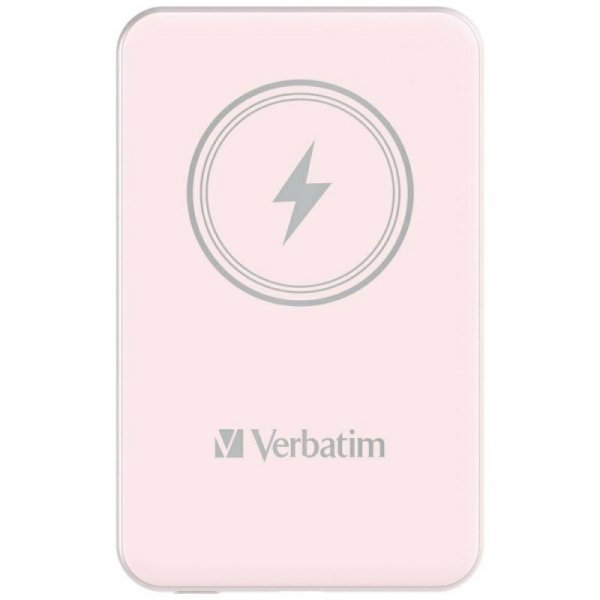 Verbatim Powerbank indukcyjny `n` Go 15W5000mAh Wireless Magnetic różowy/pink 32243