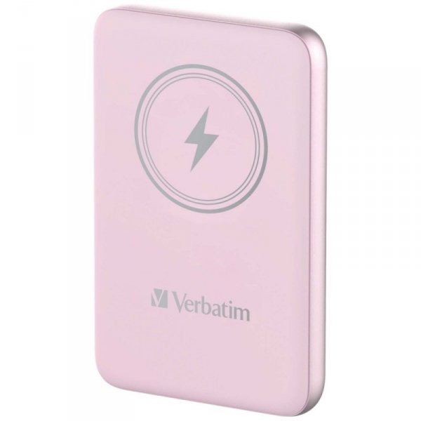 Verbatim Powerbank indukcyjny `n` Go 15W10000mAh Wireless Magnetic różowy/pink 32248