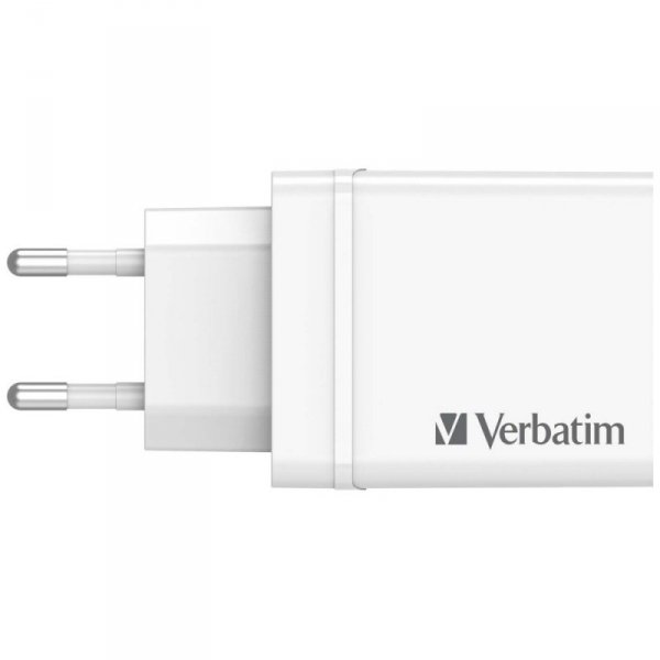 Verbatim Ładowarka sieciowa 30W 3xUSB-A/USB-C PD 3.0 CHR-30EU2 biały/white 49701