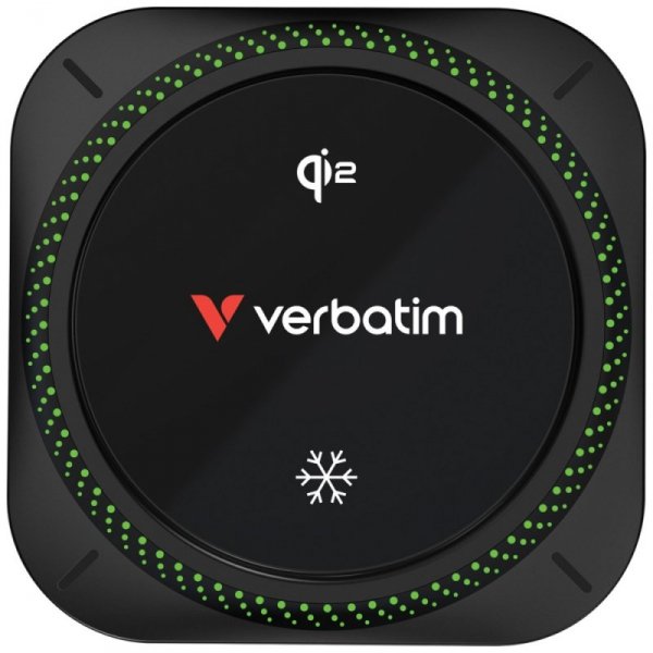 Uchwyt samochodowy z ładowarką           bezprzewodową Verbatim n Drive Qi2 15W RGB CND-01 czarny/black 31860