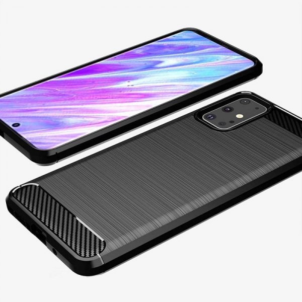 Carbon Case elastyczne etui pokrowiec Samsung Galaxy S20 czarny