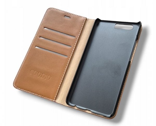 COODIO Skórzane Etui Wallet Case do Huawei P10+ (P10 Plus) brązowe