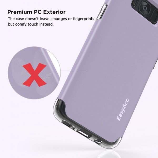 EasyAcc Case Shockproof Protective Dual Layer Bumper TPU + PC Etui Slim Armor Samsung Galaxy S8 (fiolet)