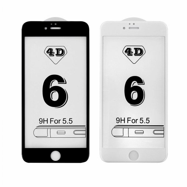 HardGlass MAX 5D - Szkło Hartowane na cały ekran do Apple iPhone 7 PLUS / 8 PLUS (5,5&quot;) kolor czarny