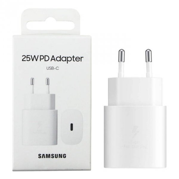 Oryginalna Ładowarka sieciowa Samsung EP-TA800NWEGEU PD 25W USB-C biała/white (blister)