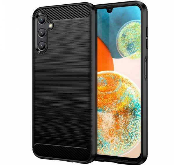 Carbon Case etui do Samsung Galaxy A54 5G elastyczny silikonowy karbonowy pokrowiec czarne