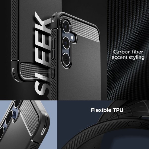 ETUI SPIGEN  RUGGED ARMOR GALAXY A55 5G MATTE BLACK