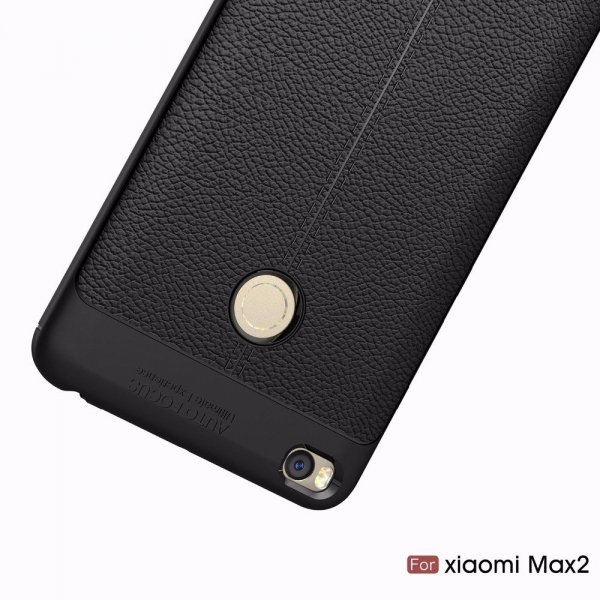 Etui Carbon Leather Case - Xiaomi Mi MAX 2 czarny /black