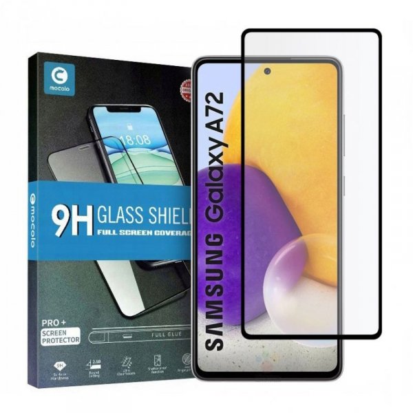 SZKŁO HARTOWANE MOCOLO TG+FULL GLUE SAMSUNG GALAXY  A72 / Xiaomi Redmi Note 10 Pro / 11X Pro / Poco F3  BLACK