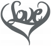  Love in heart - dekoracja ścienna