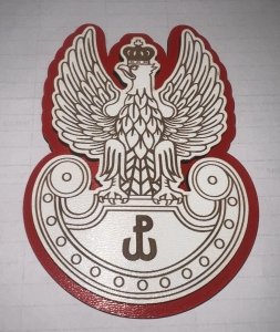 Pamiątkowy magnes - Orzełek Wojska Polskiego wersja biało - czerwona 