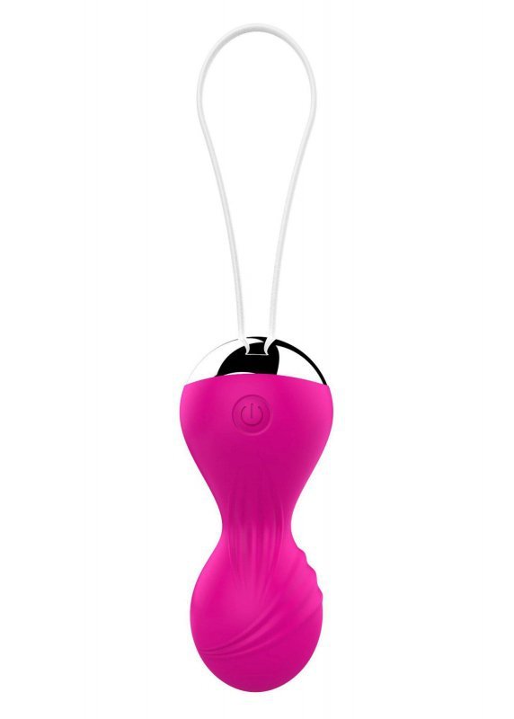 Kulki-Vibrating Silicone Kegel Balls USB 10 Function / Remote control -Pink