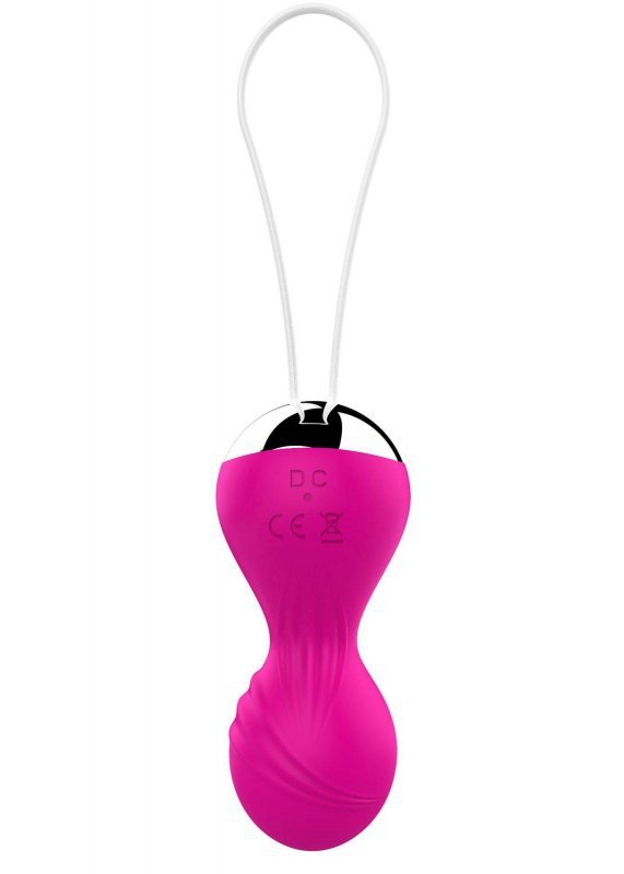 Kulki-Vibrating Silicone Kegel Balls USB 10 Function / Remote control -Pink