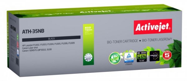 BIO Toner Activejet ATH-35NB (zamiennik HP 35A CB435A, Canon CRG-712; Supreme; 1800 stron; czarny)