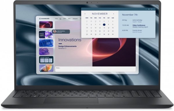 Dell Pro 15 Essential PV15255 Ryzen 3 7320U 15.6"FHD 250nits 8GB LPDDR5 SSD512 Radeon 610M Cam720p FgrPr WLAN+BT BcklKb 41Wh W11Pro Carbon Black 3Y Pro Support