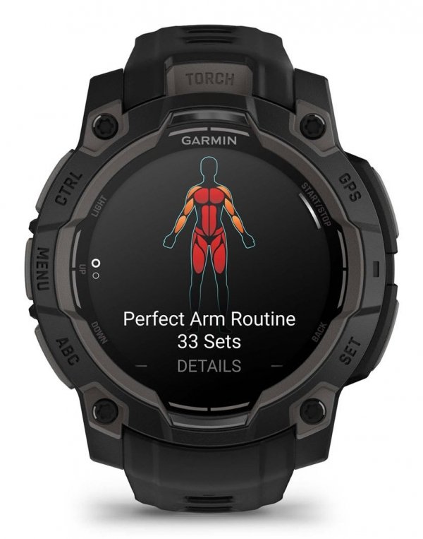Zegarek sportowy Garmin Instinct 3 AMOLED 45mm Czarny