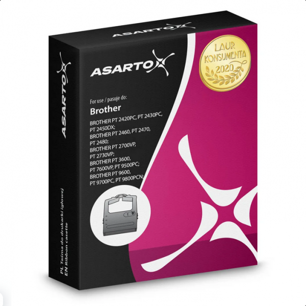 Taśma Asarto do Brother R631N | TZE631 |  black/YL | 12mm*8m