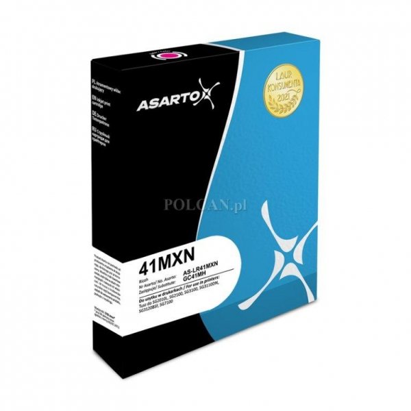 Tusz Asarto do Ricoh GC41M 41MXN | 405763 | 2200 str. | magenta