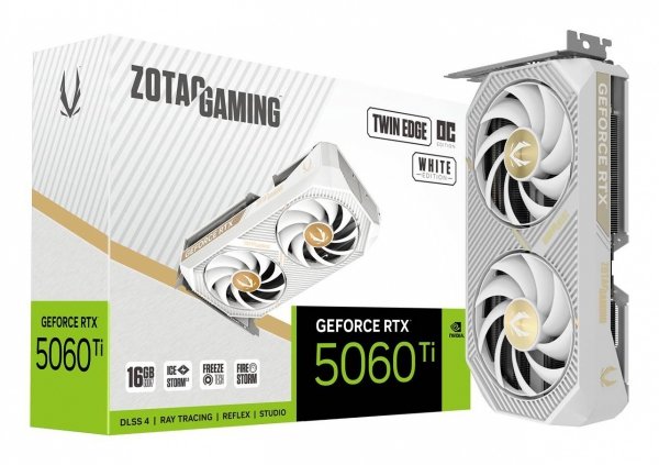 Karta graficzna ZOTAC GAMING GeForce RTX 5060 Ti Twin Edge OC White