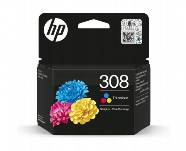 Tusz HP 308 7FP20UE oryginalny kolorowy 