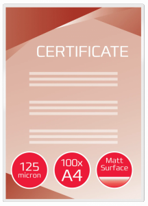 Folia do laminacji GBC Pouch A4 125Mic matt 100szt. 3747241