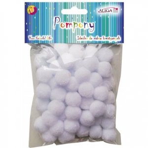 Pompony POM-401 białe 2cm op.60szt.