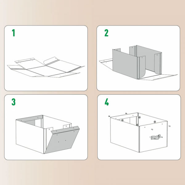 Pudełko do przechowywania Puro z pokrywką średnie 17l (2szt) zielone 61490050 LEITZ