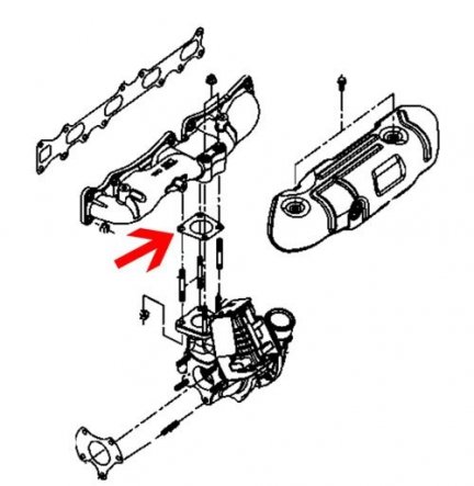 Uszczelka turbosprężarki 68027584AA Nitro 07-09 2.8 crd