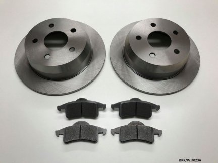 2x Rear Brake Disc & brake Pads for Jeep Grand Cherokee WJ 1999-2004 BRK/WJ/023A