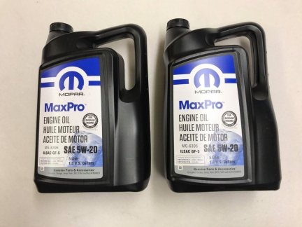 5W20 Mopar Engine Oil 10L 68218891AC MS-6395 for Jeep Chrysler Dodge