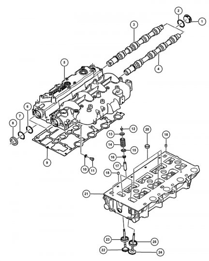 Gniazdo zaworu wydechowego 5066771AA Voyager 01-05 2,5 td