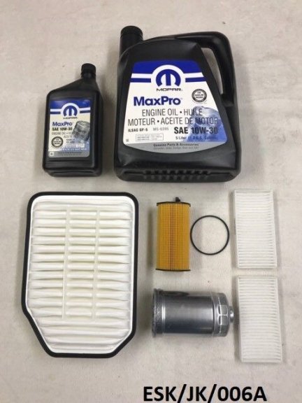 Engine Medium Service KIT for Jeep Wrangler 2.8CRD 2011-2017 ESK/JK/006A 10W30
