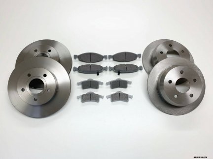 2 x Front & 2 x Rear Discs & Pads for Jeep Grand Cherokee 1999-2002  BRK/WJ/027A