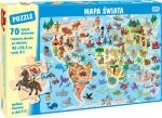 Puzzle Mapa świata 70 elementów