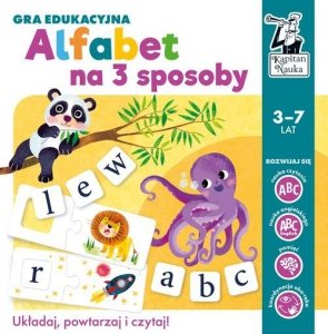 Alfabet na 3 sposoby Gra edukacyjna. Kapitan Nauka