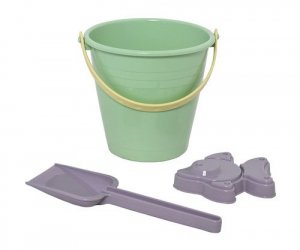 Wiaderko 1,2 L z bioplastiku z łopatką i foremką.