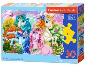 Puzzle 30 Cute Unicorns Selfie