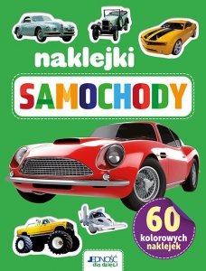 60 kolorowych naklejek Samochody