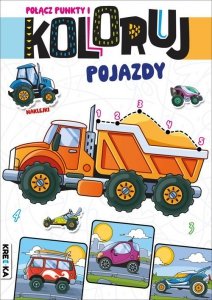 Połącz punkty i koloruj Pojazdy 