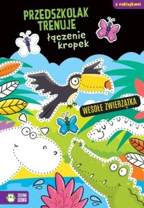 Przedszkolak trenuje łączenie kropek Wesołe zwierzątka