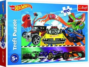 Puzzle Hot Wheels Pędzące samochody 100