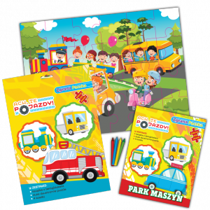 Park maszyn. Ach, te pojazdy. Zgrana paczka