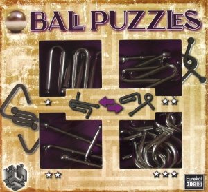 Łamigłówki metalowe Ball Puzzles zestaw fioletowy 4 szt.